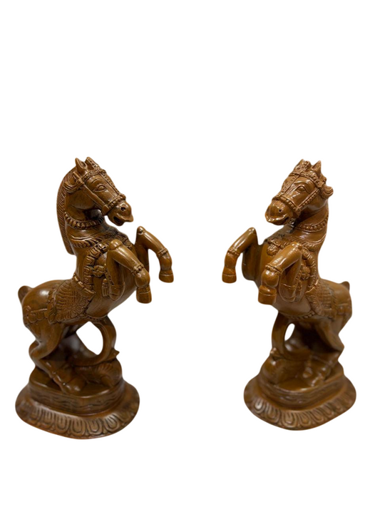Hand-carved horses